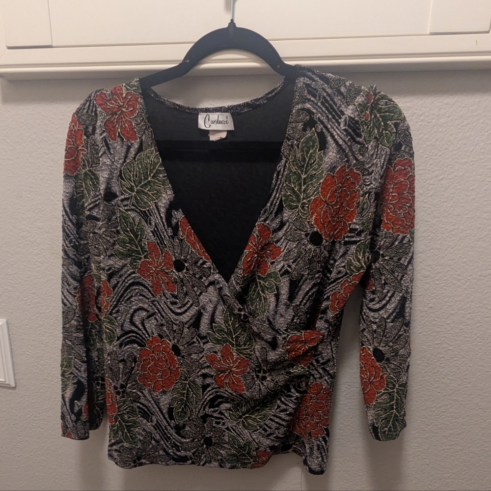 Floral V-Neck Blouse